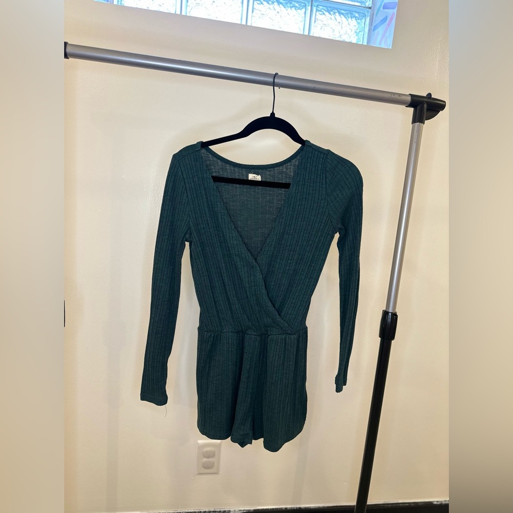 O'Neill Teal V-Neck Romper